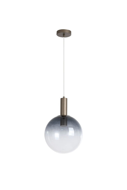 Searchlight Ombre 1lt Hanglamp, Smoked Ombre Glas with Latte Metaal