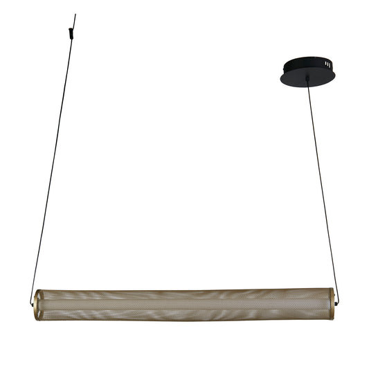 Searchlight Thread LED Pendant Gold Mesh and Matt Black