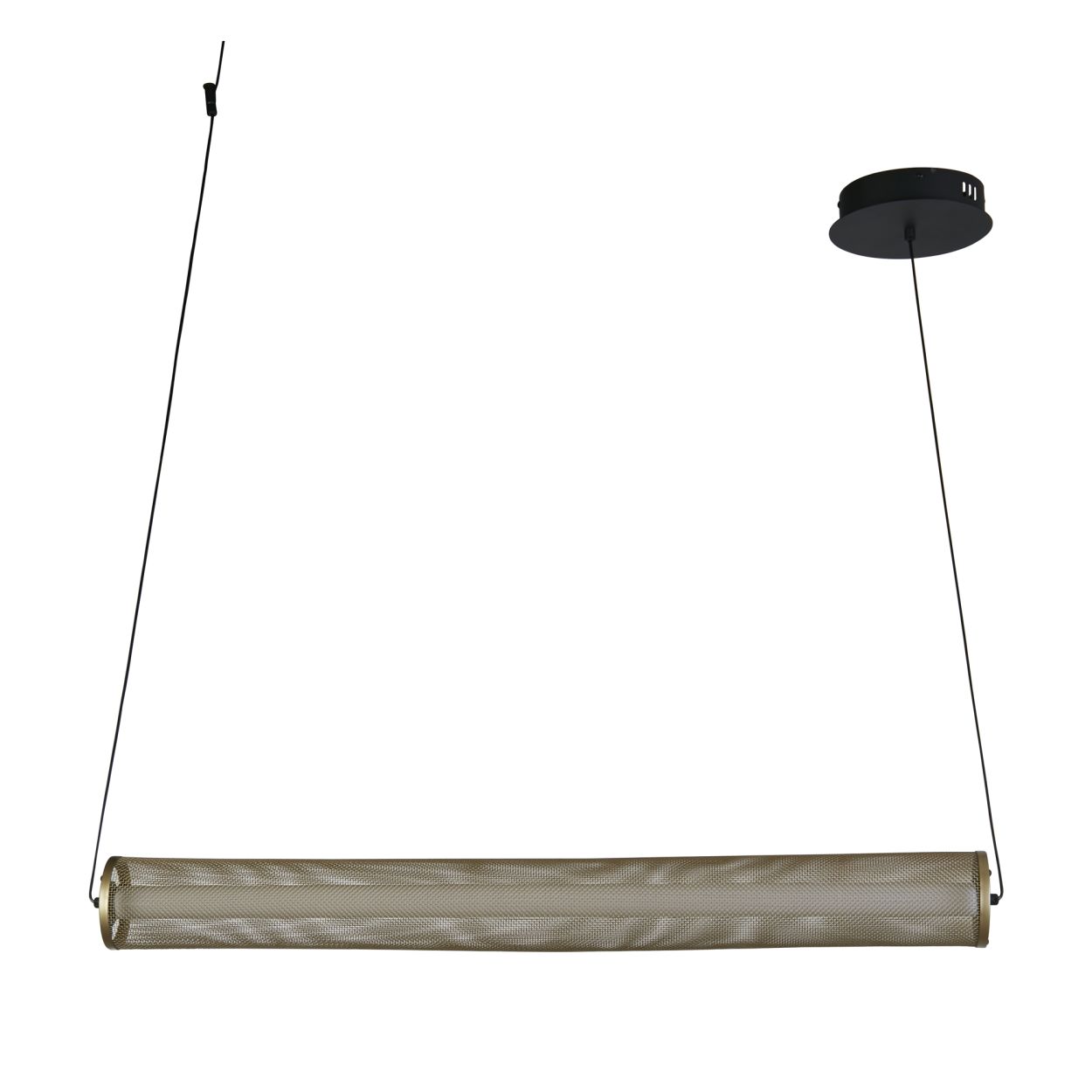 Searchlight Thread LED Hanglamp Goud Mesh and Mat Zwart