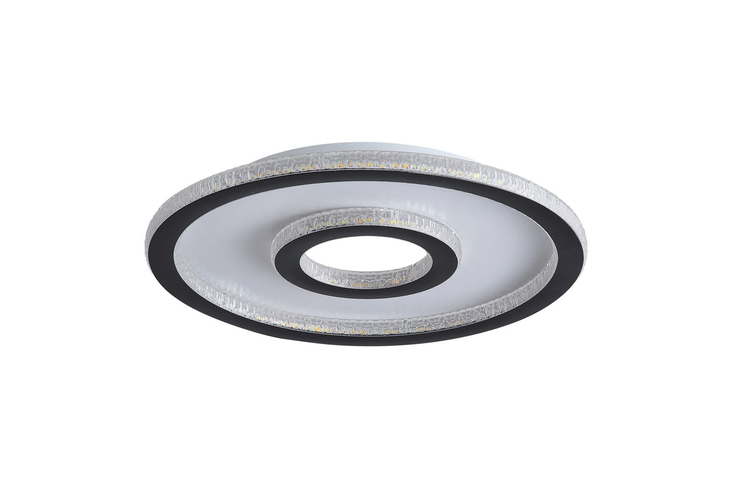 Searchlight Roundel LED Flush, Mat Zwart