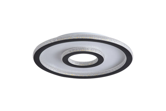 Searchlight Roundel LED Flush, Mat Zwart