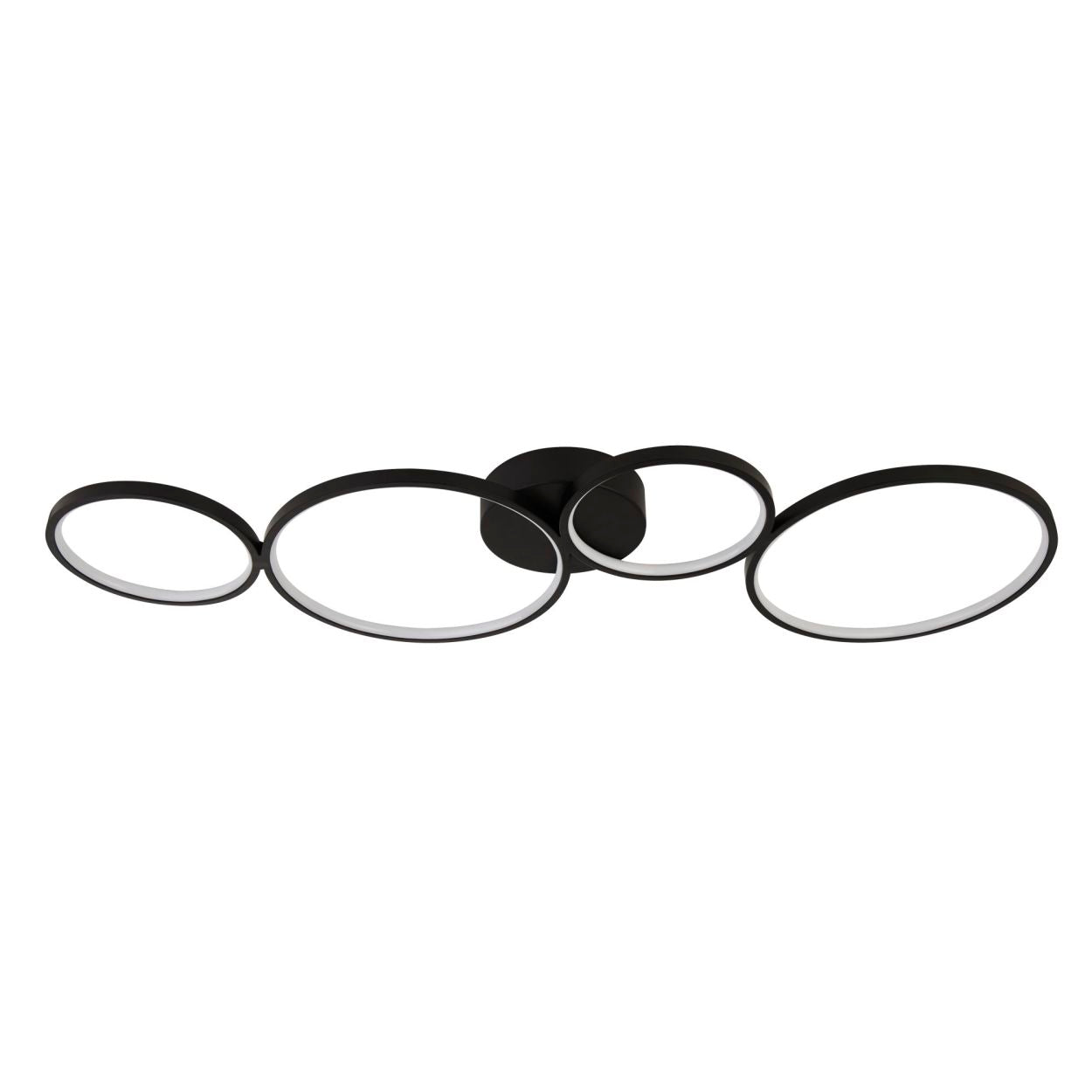Searchlight Cirque 4Lt Ring Flush Zwart Metaal