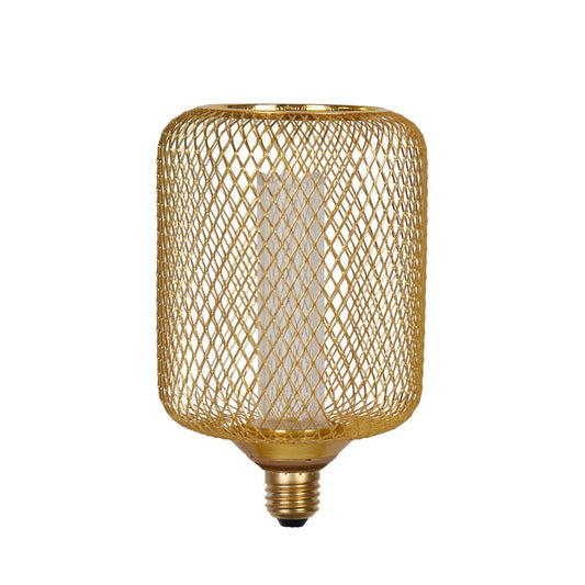 Searchlight Wire Mesh Effect Drum Lamp Goud Metaal