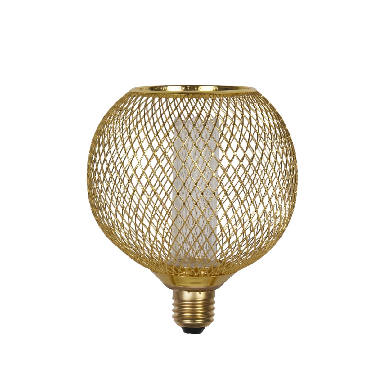 Searchlight Wire Mesh Effect Globe Lamp Goud Metaal