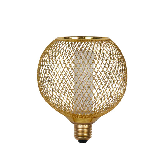 Searchlight Wire Mesh Effect Globe Lamp Goud Metaal