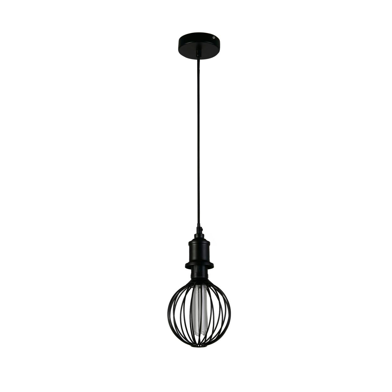 Searchlight Globe Lamp Zwart Metaal