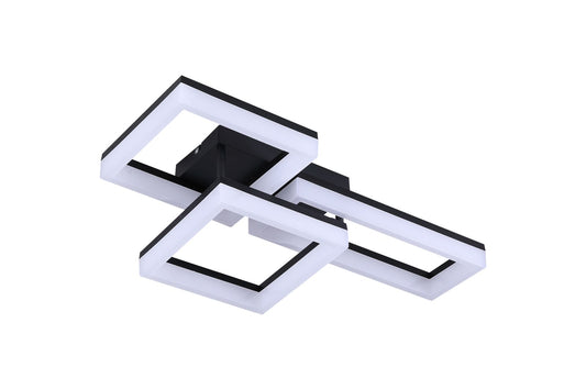 Searchlight Wall Art II LED Flush, Mat Zwart