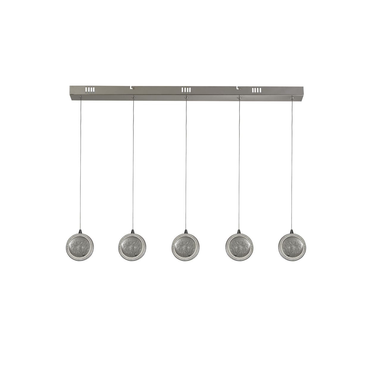 Searchlight Quartz 5Lt Bar Ceiling Hanglamp Chroom & Bubble Glas