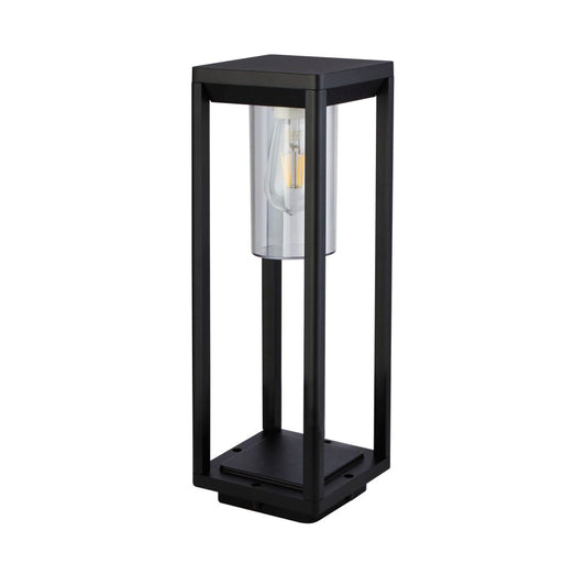 Searchlight Atlanta Buiten Post Zwart Metaal & Polycarbonate