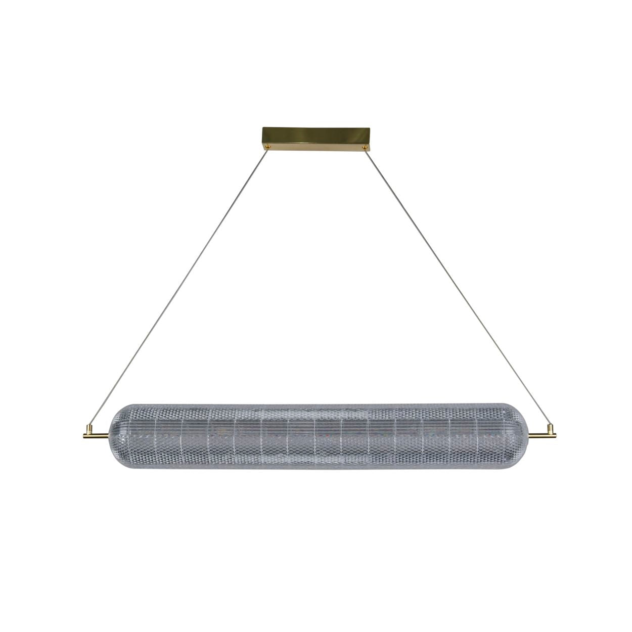 Searchlight Capsule LED Convertible Hanglamp, Satin Messing Metaal and Acryl