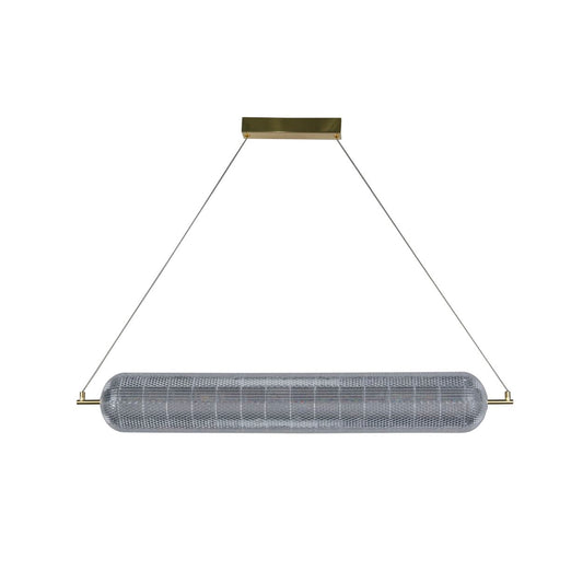 Searchlight Capsule LED Convertible Hanglamp, Satin Messing Metaal and Acryl