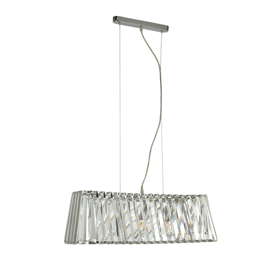 Searchlight Tiara 4Lt Pendant - Chrome & Crystal