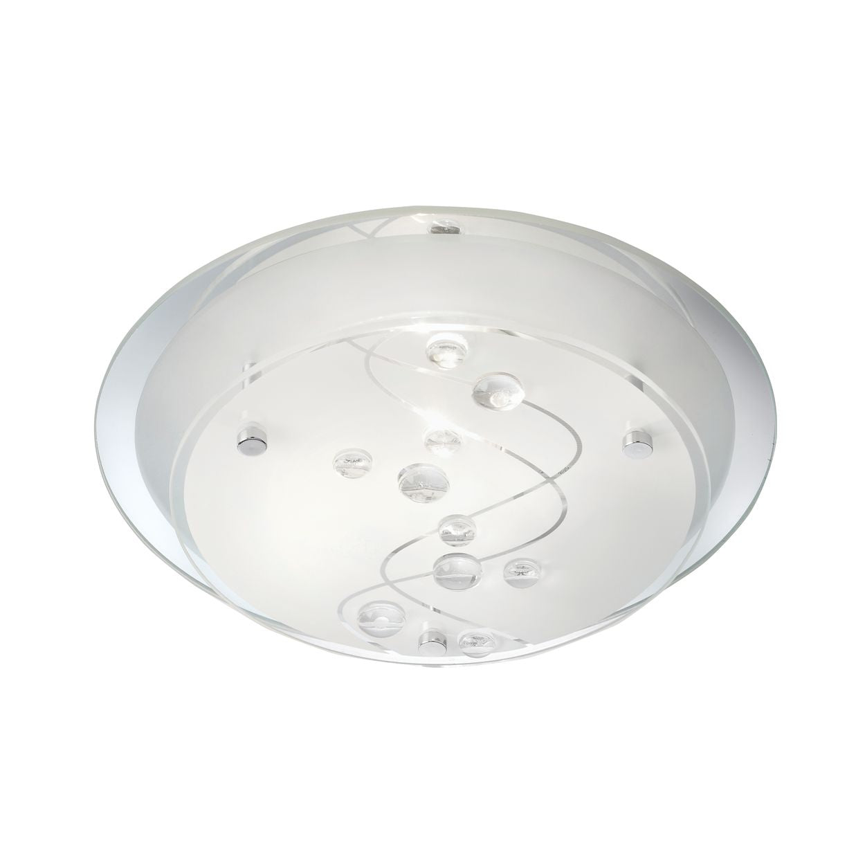 Searchlight Cove Flush Chroom & Glas Beads