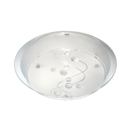 Searchlight Cove Flush Chroom & Glas Beads