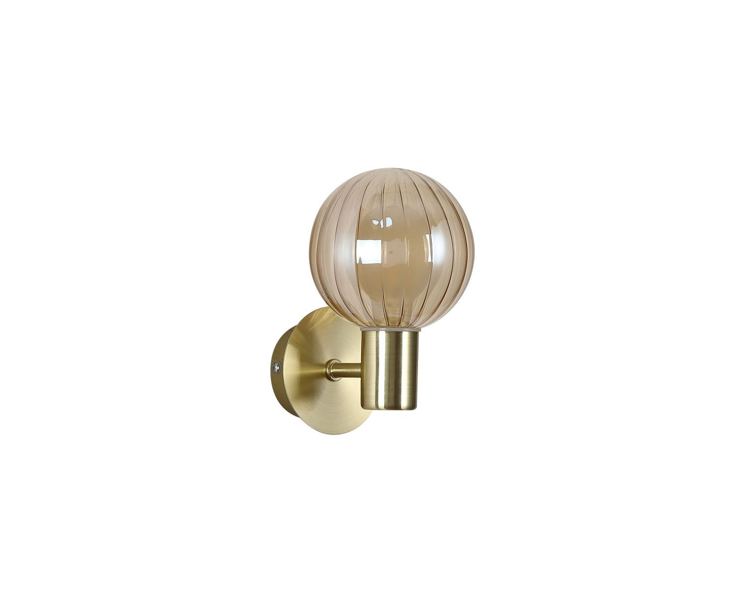 Searchlight Luminsphere 1Lt Wandlamp, Messing with Champagne Glas IP44
