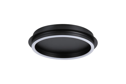 Searchlight Stellar LED Plafondlamp Zwart Metaal with Acryl