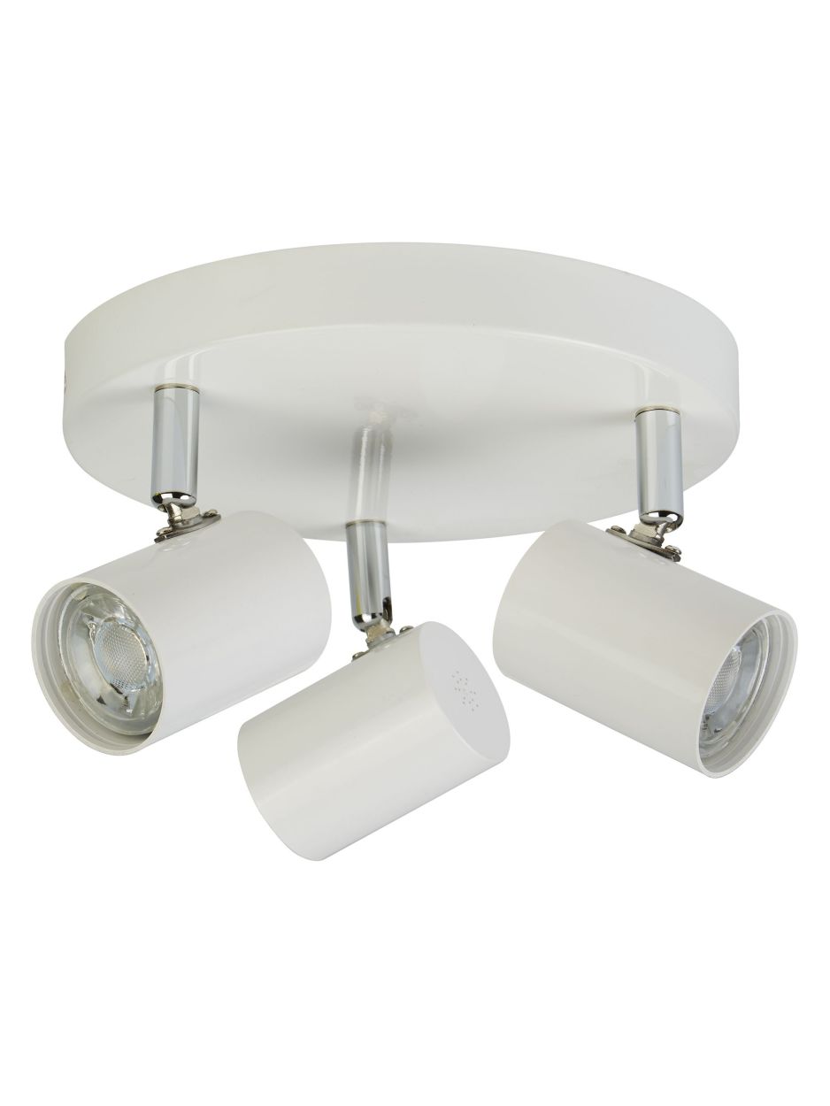 Searchlight Rollo 3Lt Rond Spot Wit Metaal