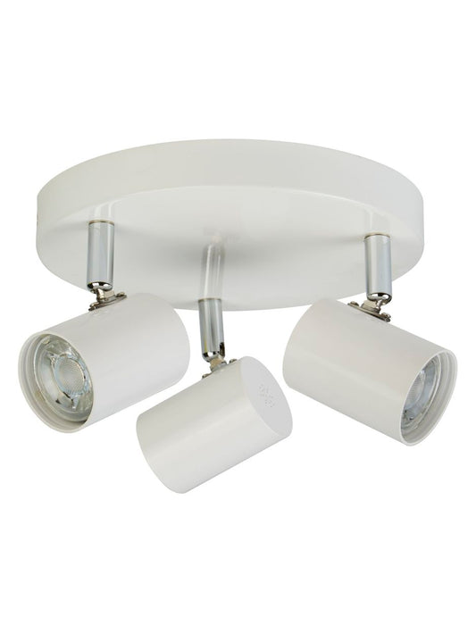 Searchlight Rollo 3Lt Rond Spot Wit Metaal