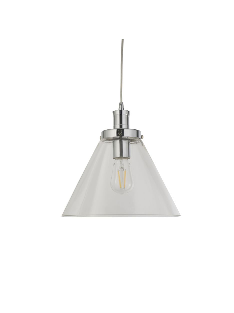Searchlight Pyramid Hanglamp Chroom Metaal & Glas