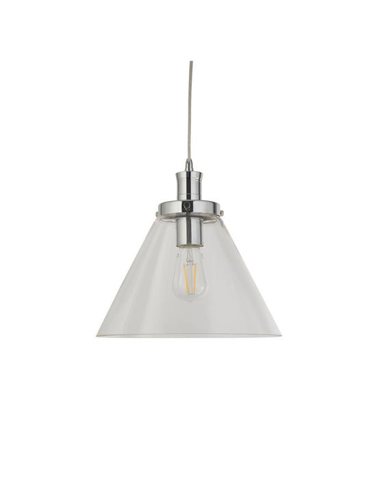 Searchlight Pyramid Hanglamp Chroom Metaal & Glas