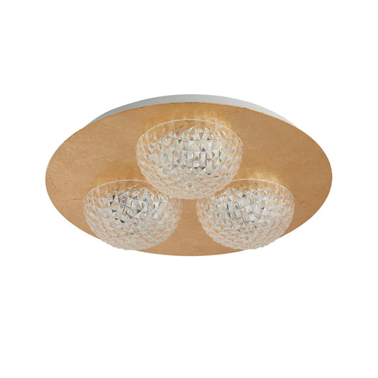 Searchlight Celestia 3Lt Flush Goud Metaal & Acryl
