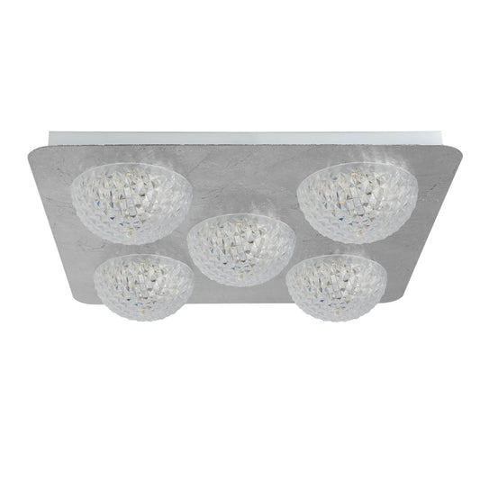 Searchlight Celestia 5Lt Flush Zilver Metaal & Acryl