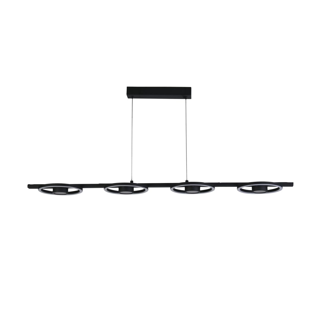 Searchlight Space 4Lt LED Bar Hanglamp, Zwart Metaal