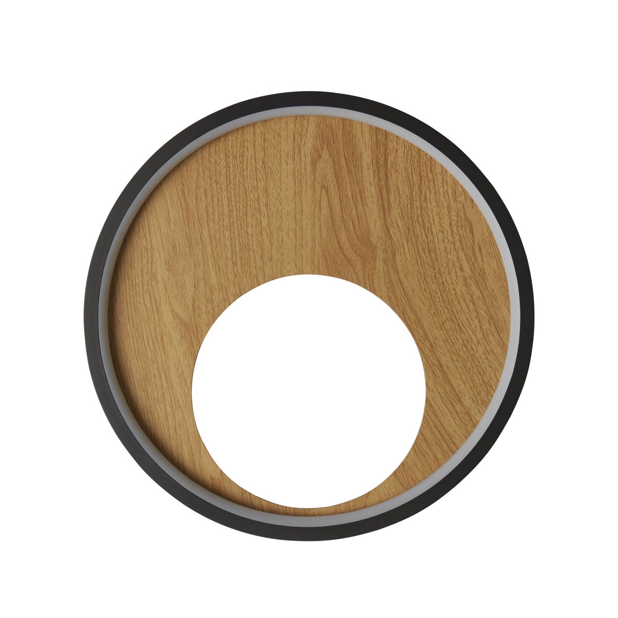 Searchlight Curio Wandlamp Zwart Metaal & Hout