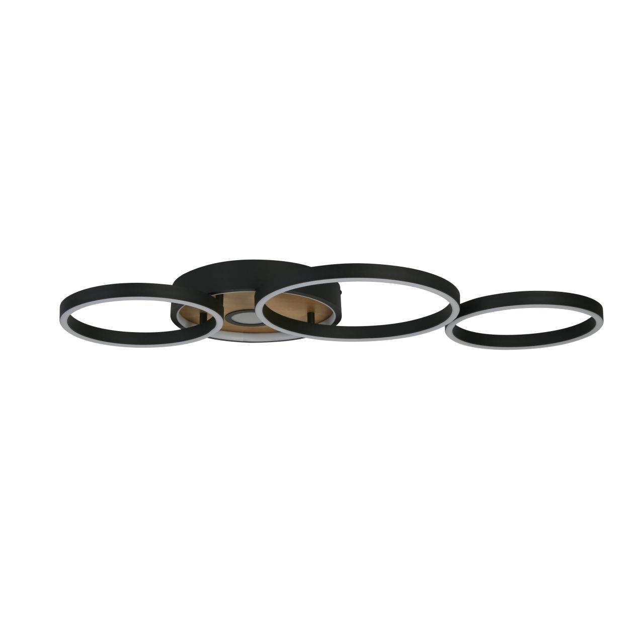 Searchlight Curio Flush Zwart Metaal & Hout