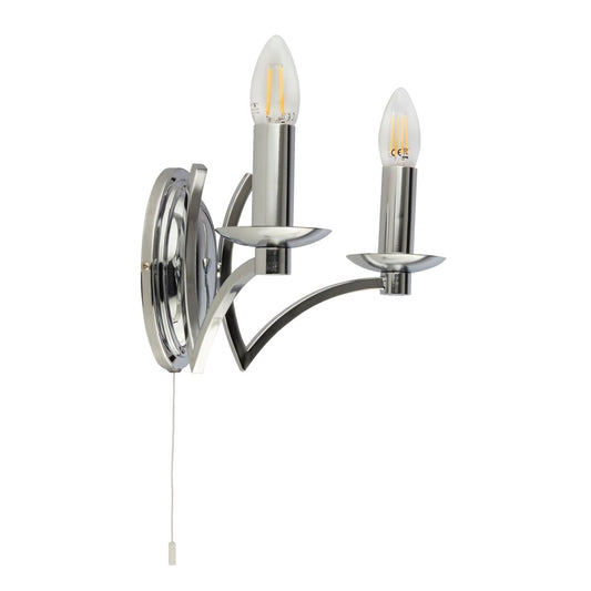 Searchlight Ascot 2Lt Wandlamp Chroom
