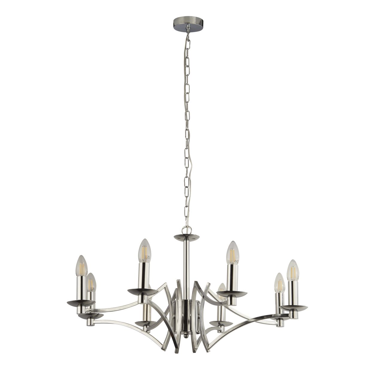 Searchlight Ascot 8Lt Hanglamp Chroom Metaal