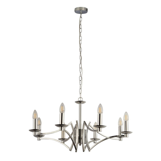 Searchlight Ascot 8Lt Hanglamp Chroom Metaal