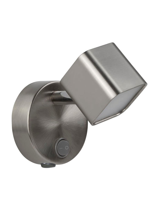 Searchlight Quad Spot Wandlamp Satin Zilver Metaal