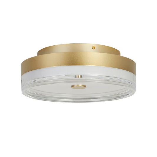 Searchlight Cyprus LED Flush, Goud Metaal and Helder Acryl
