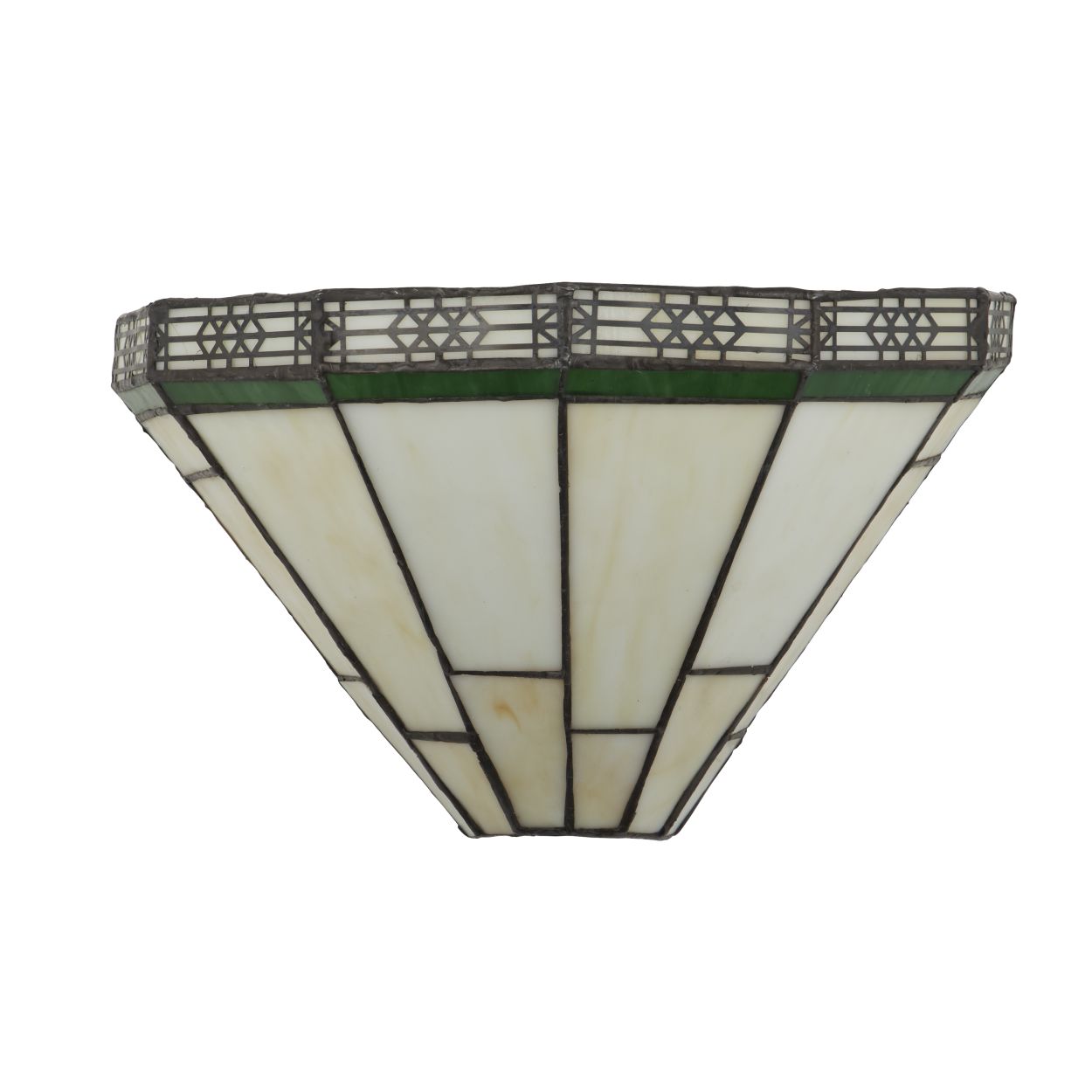 Searchlight New York Wandlamp Messing Metaal & Stained Glas