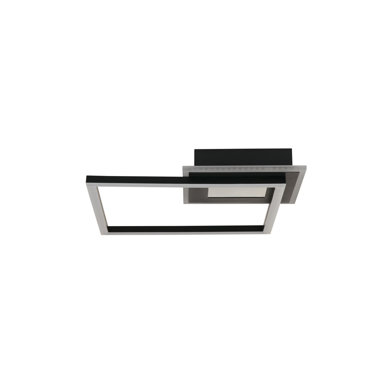 Searchlight Quadrate LED Flush. Mat Zwart