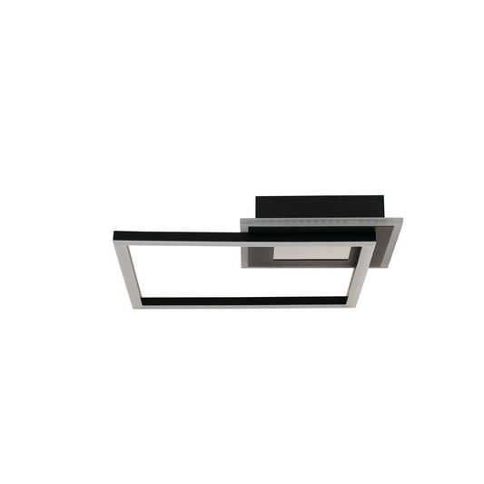 Searchlight Quadrate LED Flush. Mat Zwart