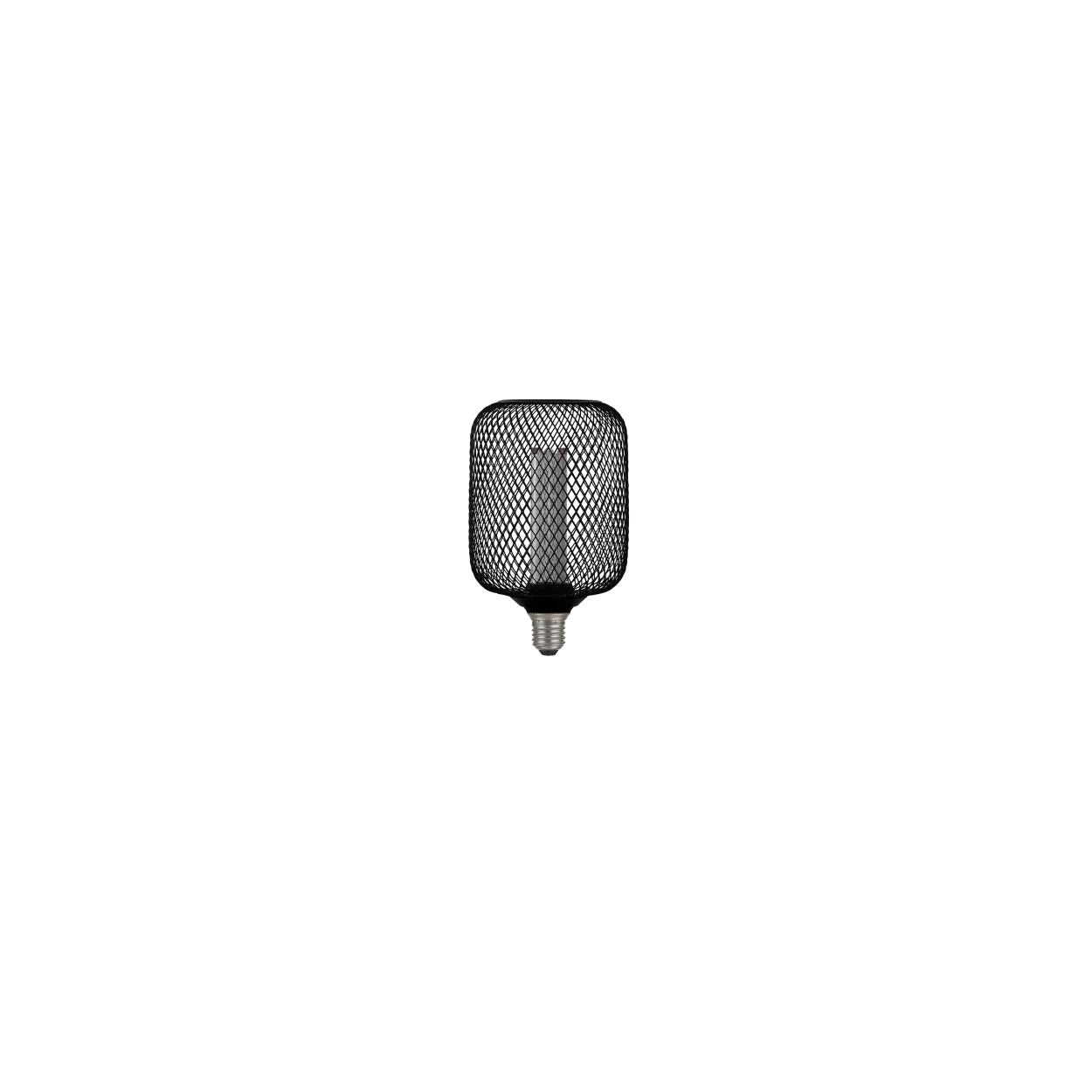 Searchlight Wire Mesh Effect Drum Lamp Zwart Metaal (4.5W, 4000K)