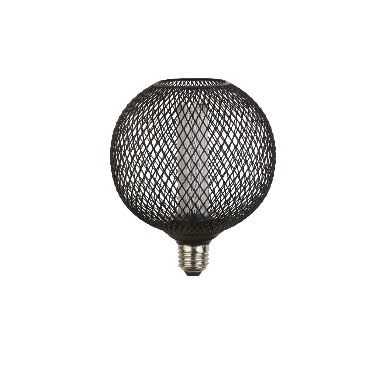 Searchlight Wire Mesh Effect Globe Lamp Zwart Metaal (4.5W, 4000K)