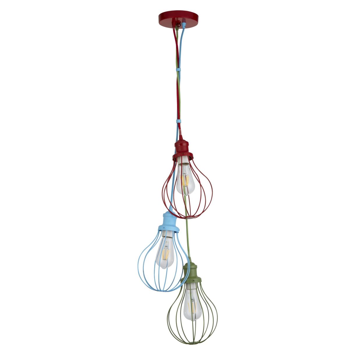 Searchlight Novelty 3Lt Hanglamp Multi Coloured Metaal