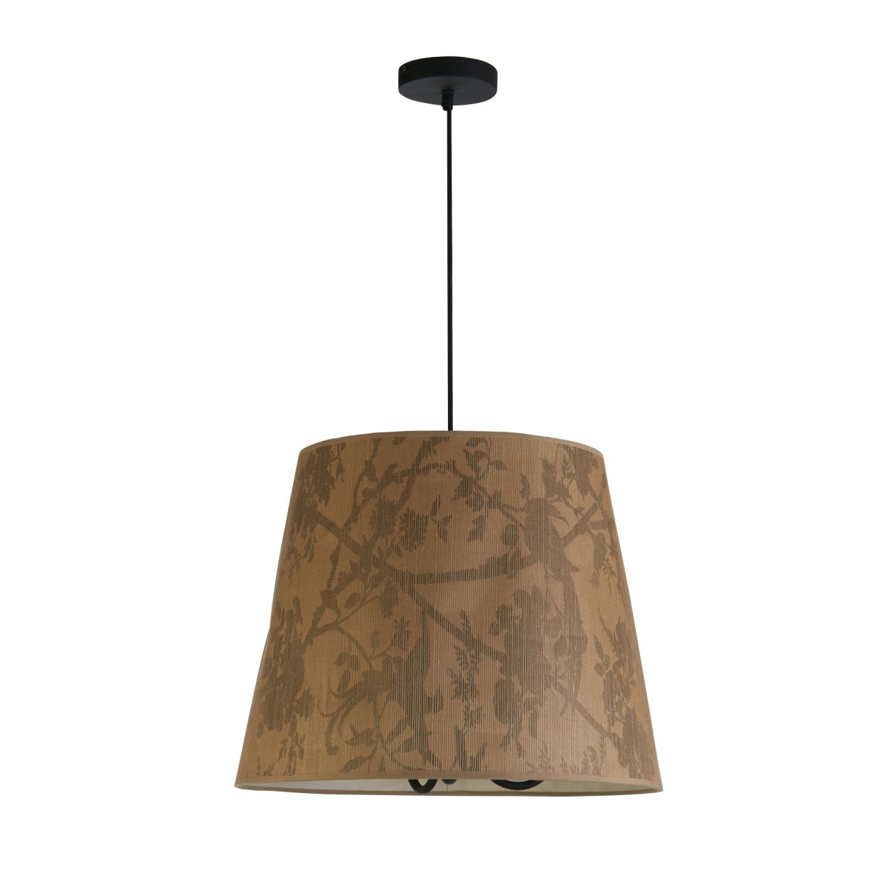 Searchlight Isla 3Lt Hanglamp, Recycled Paper Lampenkap and Zwart Metaal