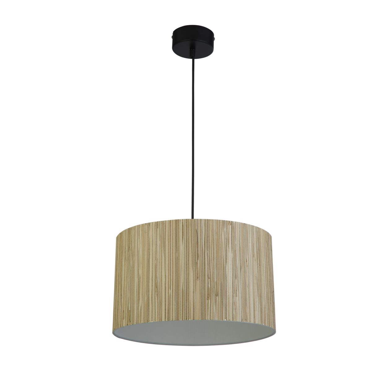 Searchlight Meadow 1Lt Hanglamp convertible to Flush, Naturel Grass Lampenkap
