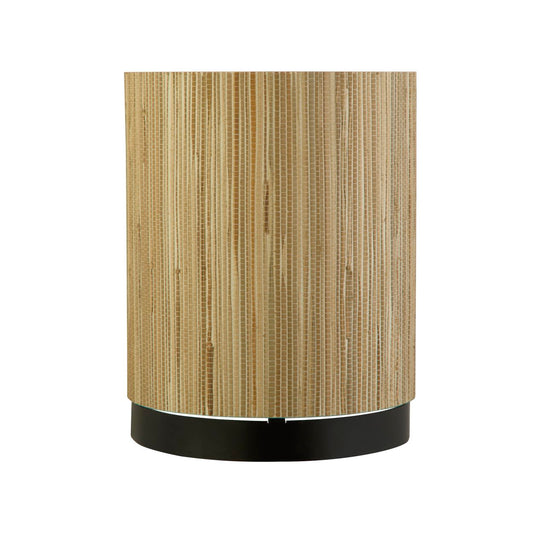Searchlight Meadow 1Lt Wandlamp, Naturel Grass Lampenkap and Zwart Metaal