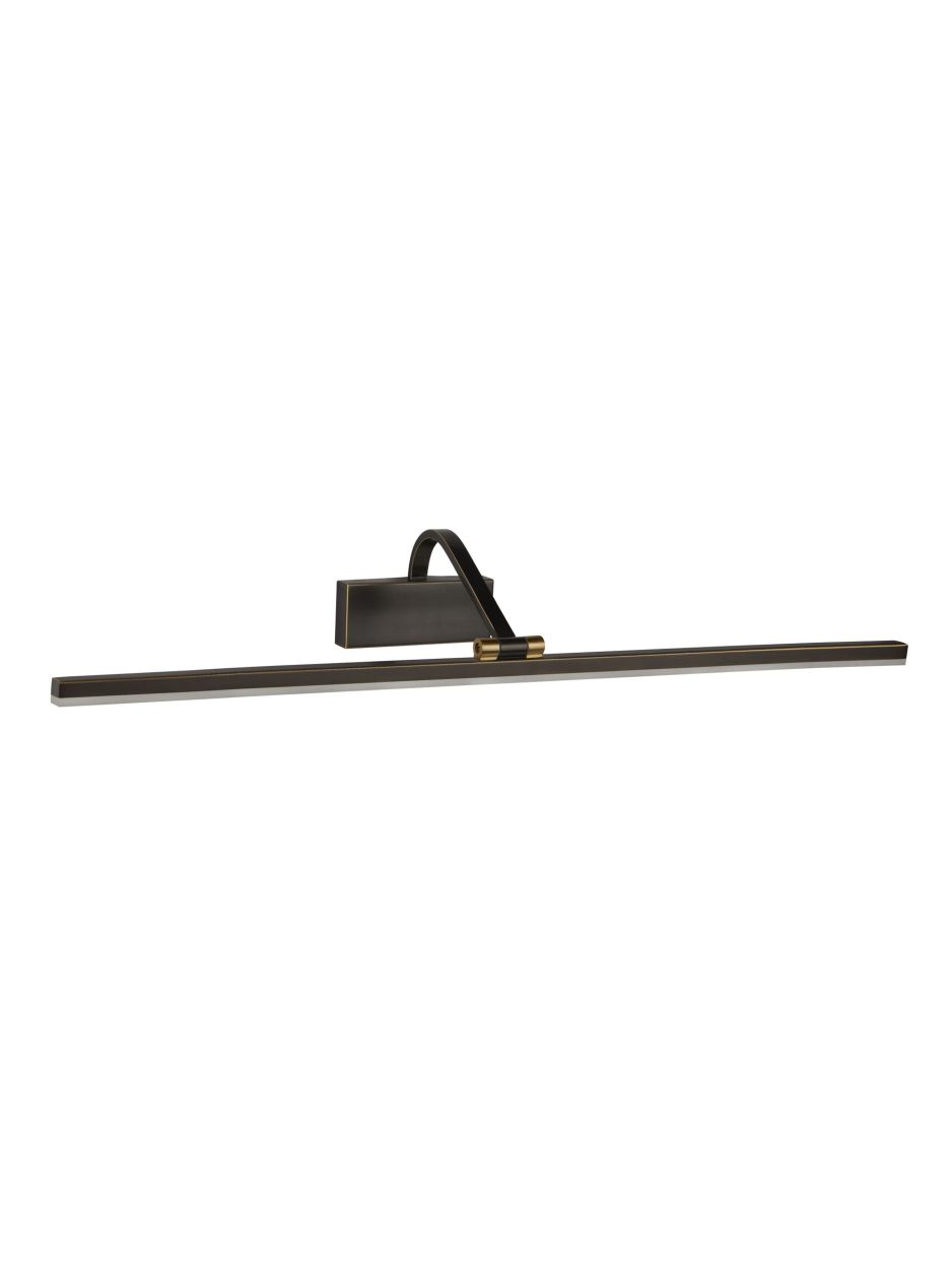Searchlight Bilbao Picture Light Zwart & Brushed Goud Metaal