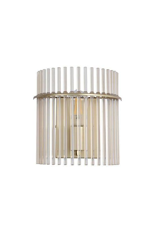 Searchlight Swizzle 1Lt Wandlamp, Goud Metaal with Champagne Rods