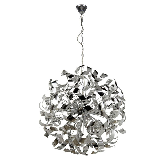 Searchlight Curls 6Lt Hanglamp Chroom Metaal