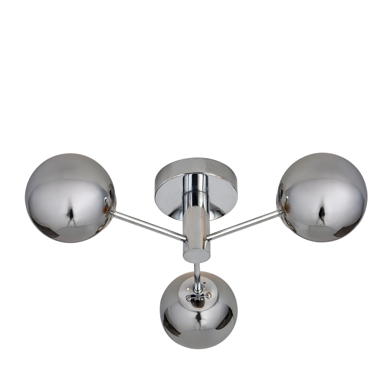 Searchlight Oscar 3Lt Flush Chroom Metaal & Smoked Glas