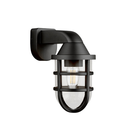 Searchlight Seaside Buiten Wandlamp Zwart Plastic