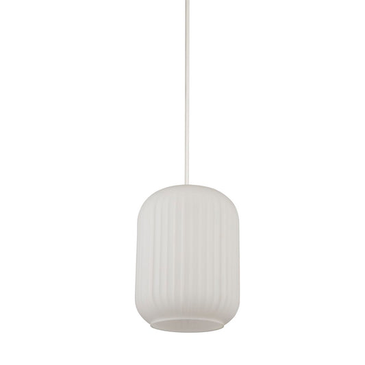 Searchlight Pearl Hanglamp Wit Mat Glas, Wit Hanglamp