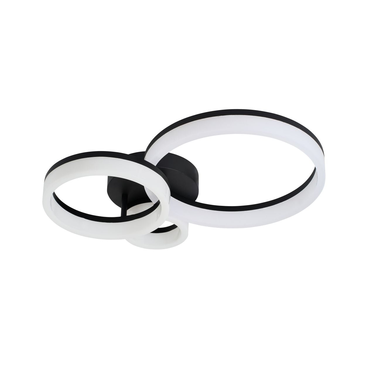 Searchlight Triple LED Flush. Mat Zwart